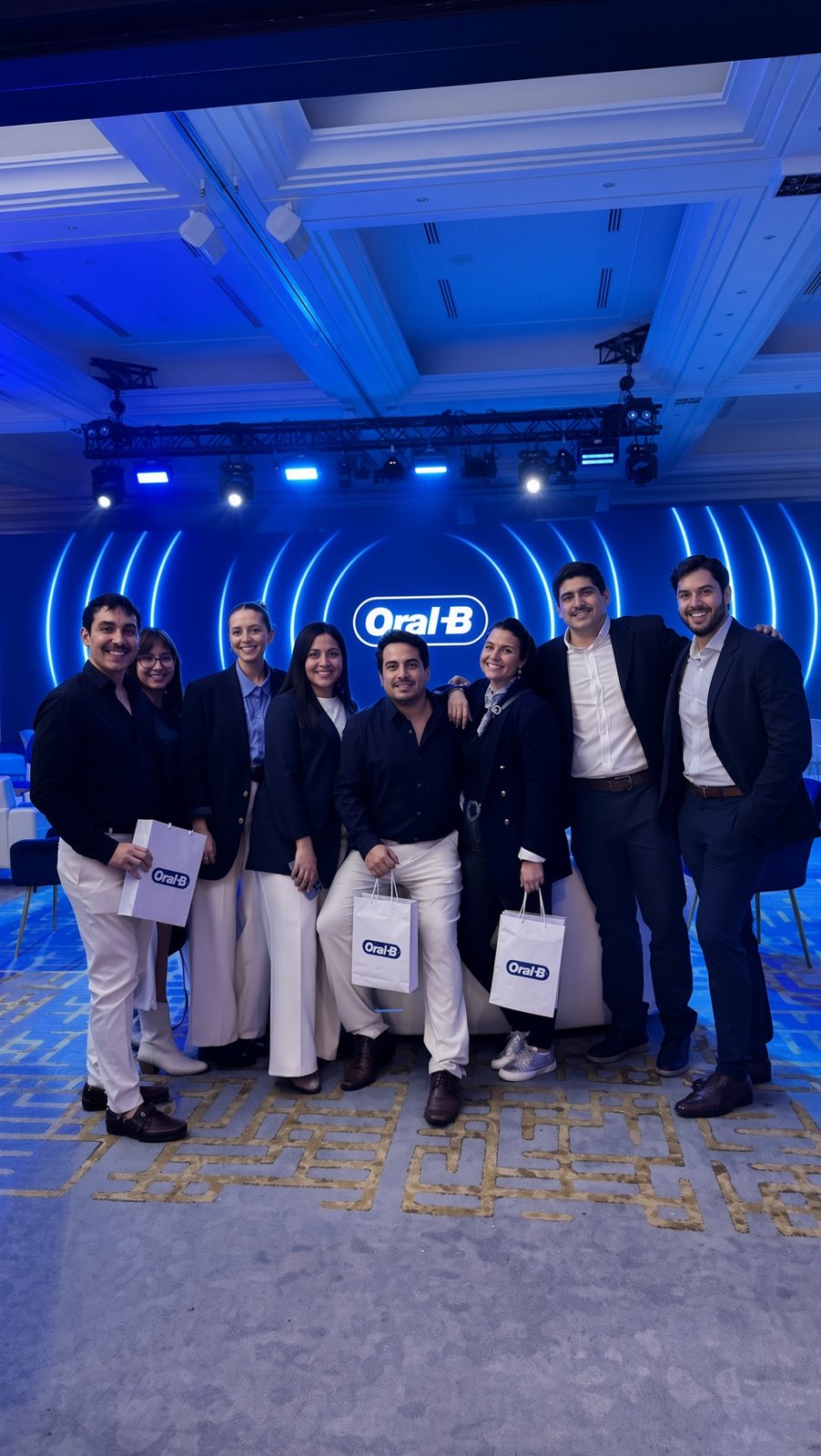 Equipo de MGC en un evento de Oral-B