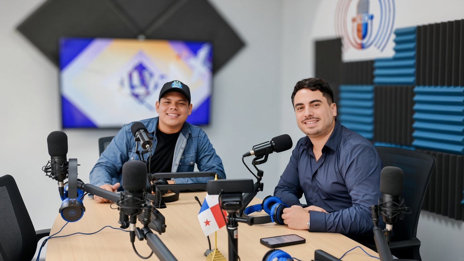 Polo en una entrevista radial en Panamá